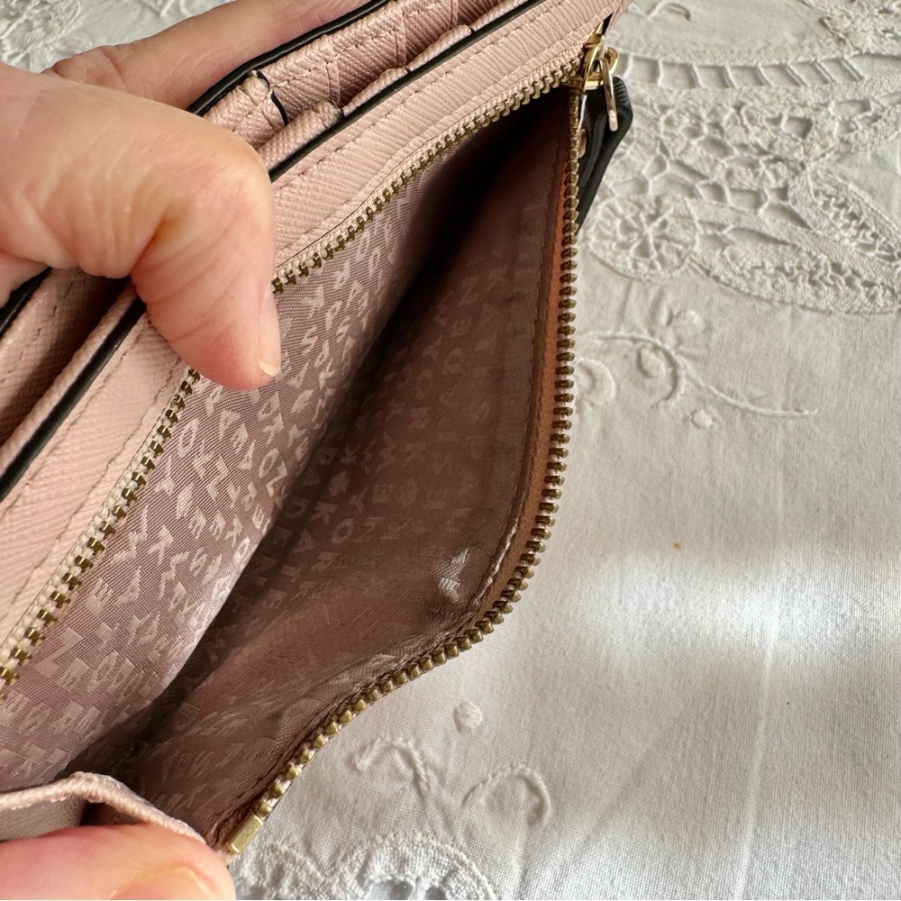 kate spade Two-Tone Pink & Black Saffiano Continental Wallet - Picture 7 of 7